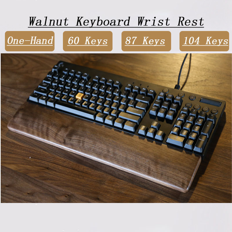 Gaming Keyboard Number Pad - Sandaran Pergelangan Tangan Kibor Kayu Oak