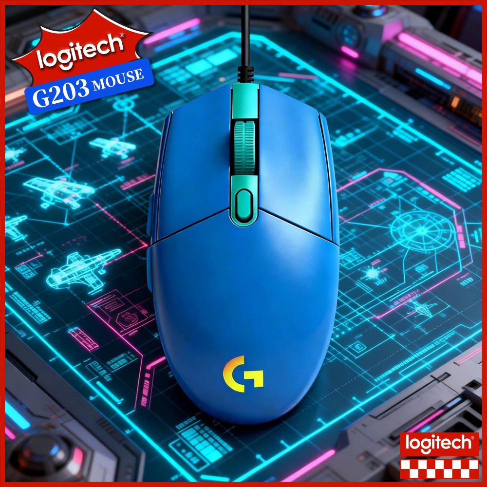 Logitech Mouse G203 - Logitech G203 Mouse Gaming Berkabel dengan