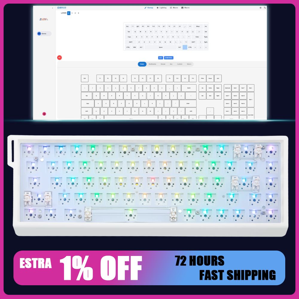 Hot Swap Pcb - Kit Keyboard Mekanik ZUOYA GMK68 Tiga