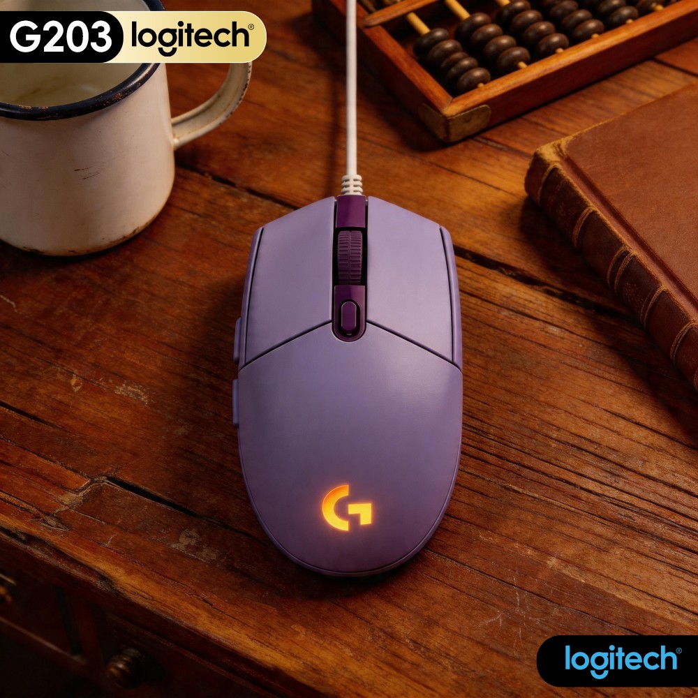 Logitech Mouse G203 - Logitech G203 Mouse Gaming Berkabel Cangkang