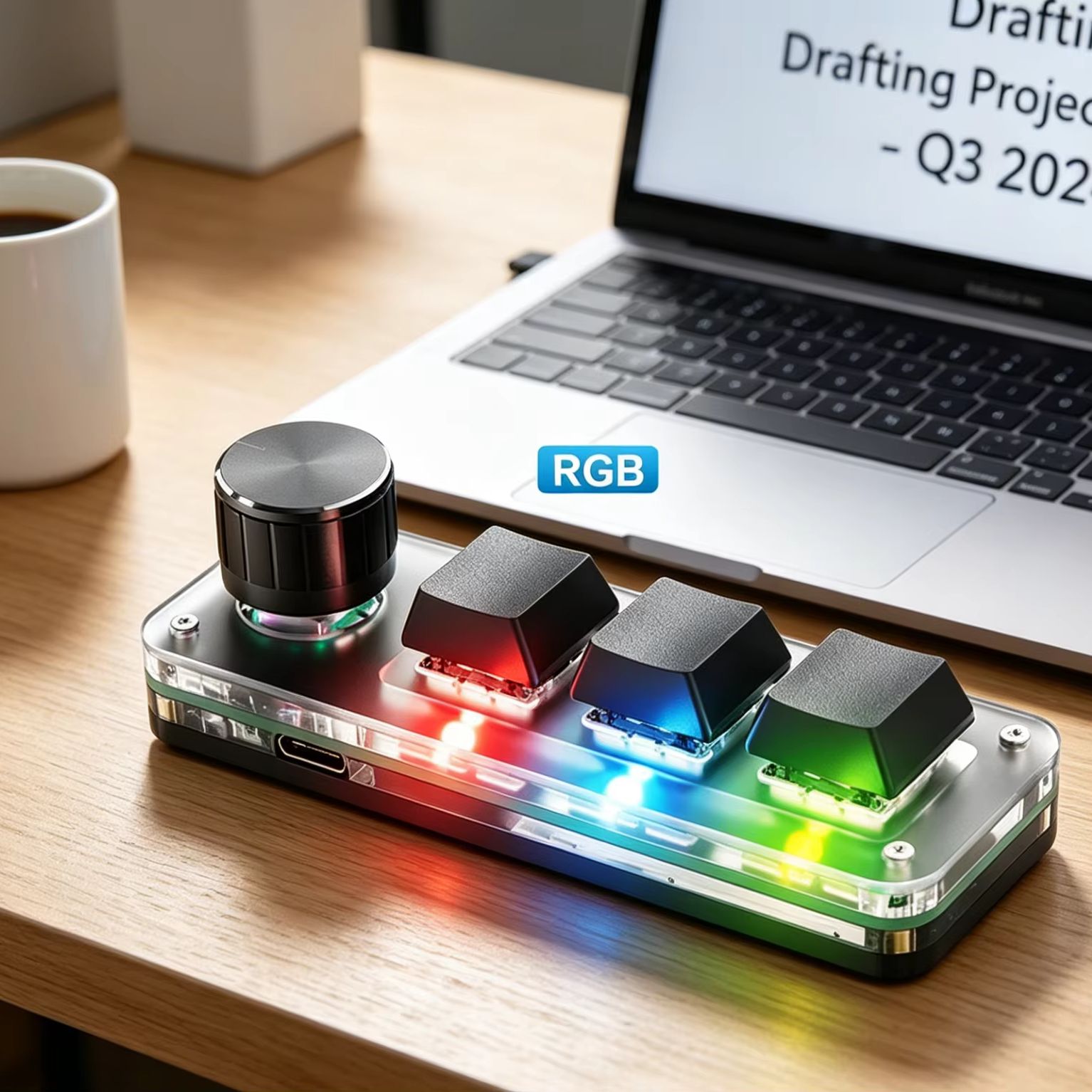 Gaming Keyboard Number Pad - Keyboard Mekanik 3 Tombol Terprogram Dengan