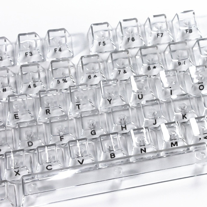 Keyboard Gaming Transparent - Keycap Profil Cherry Transparan Kristal untuk