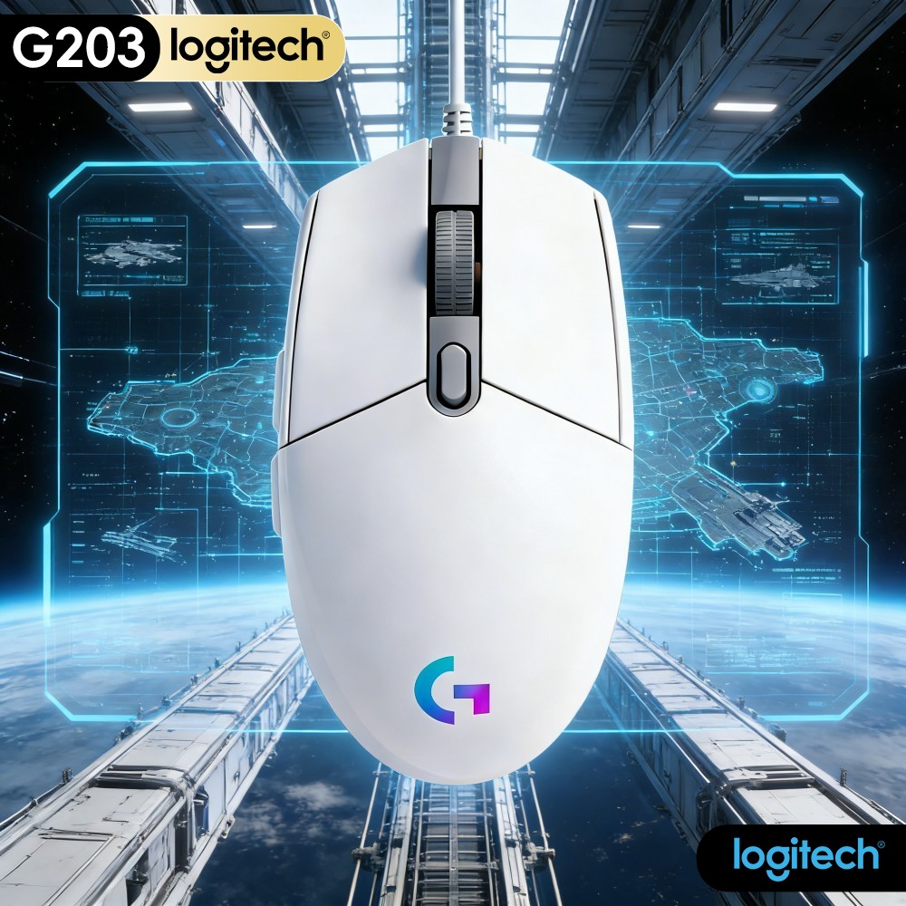 Logitech Mouse G203 - Logitech G203 Mouse Gaming Berkabel Praktis