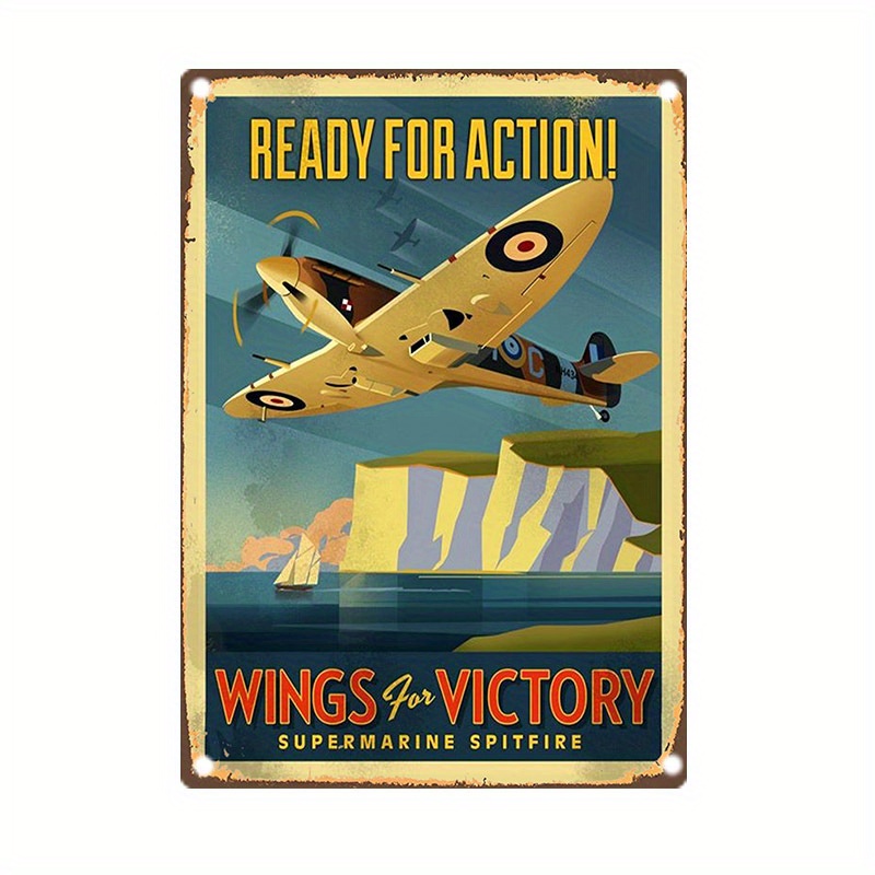 Brass Weight Plate - Tanda Logam Vintage Supermarine Spitfire, -