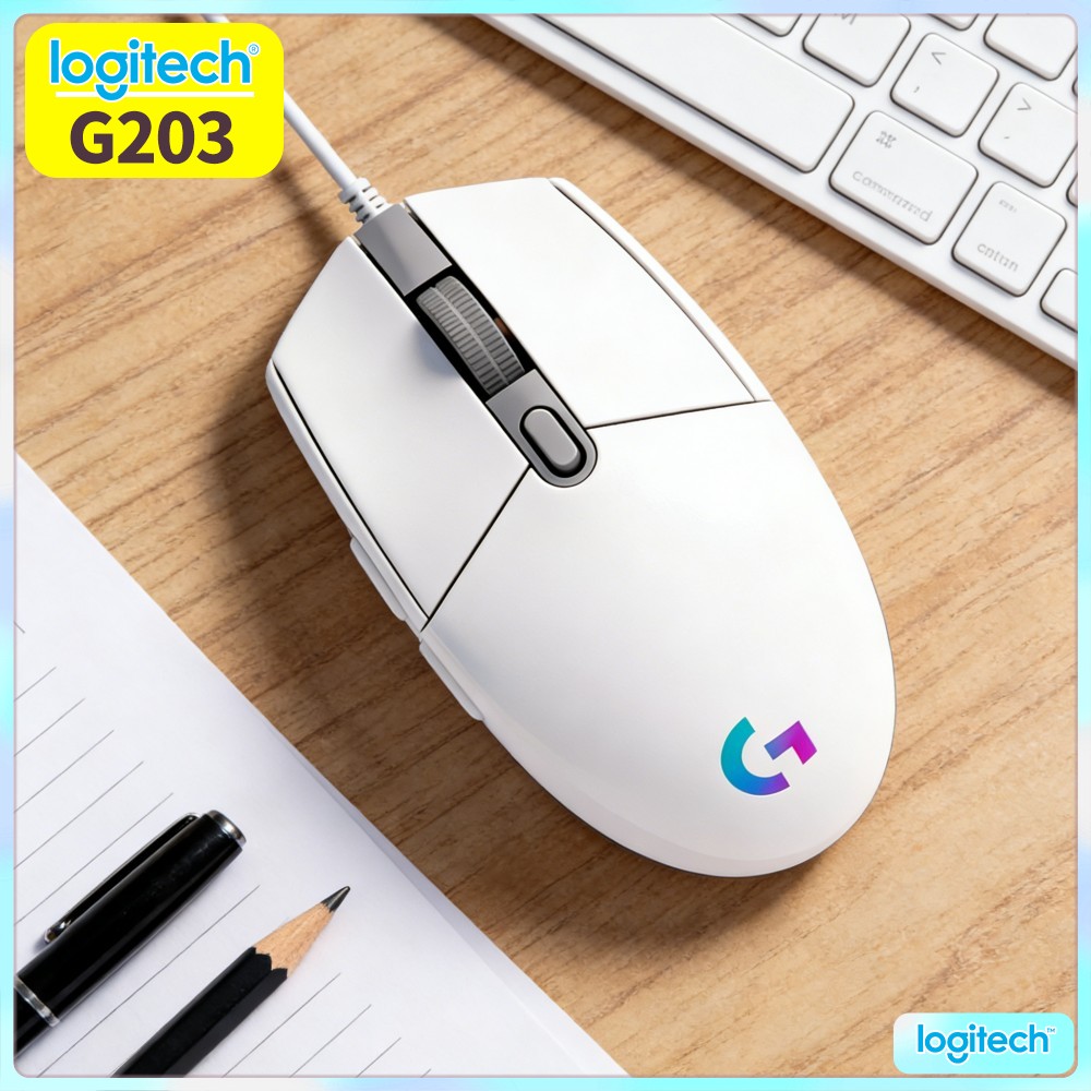 Logitech Mouse G203 - Mouse Gaming Berkabel Logitech G203, Nyaman