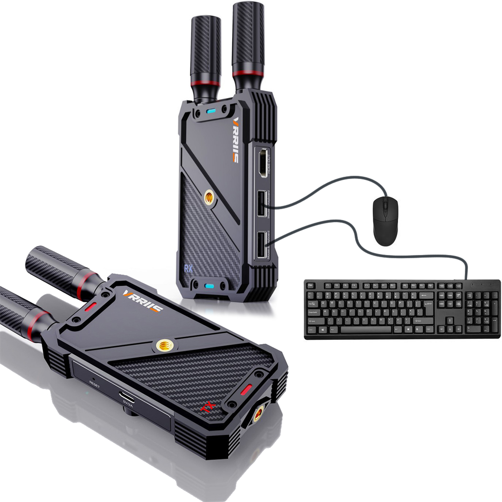 Gaming Keyboard Wireless - VRRIIS WL082K 400m Wireless HDMI KVM