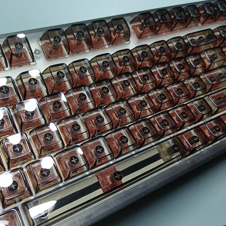 132 Tombol Keycaps Kristal Tra - Keyboard Gaming Transparent ulasan dan harga