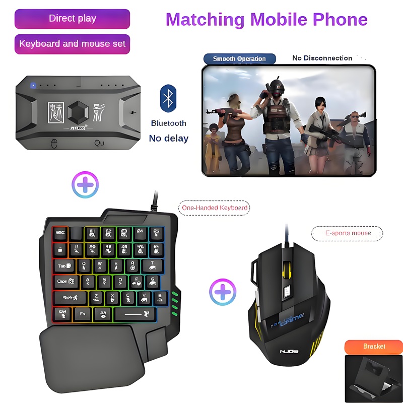 Konverter Gamepad Ponsel M1 Pr - Gaming Keyboard And Mouse Wireless ulasan dan harga