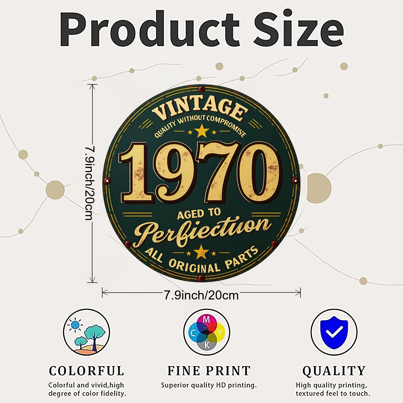 2D Flat, 1pc 1pcs 1970 Vintage - Brass Weight Plate ulasan dan harga