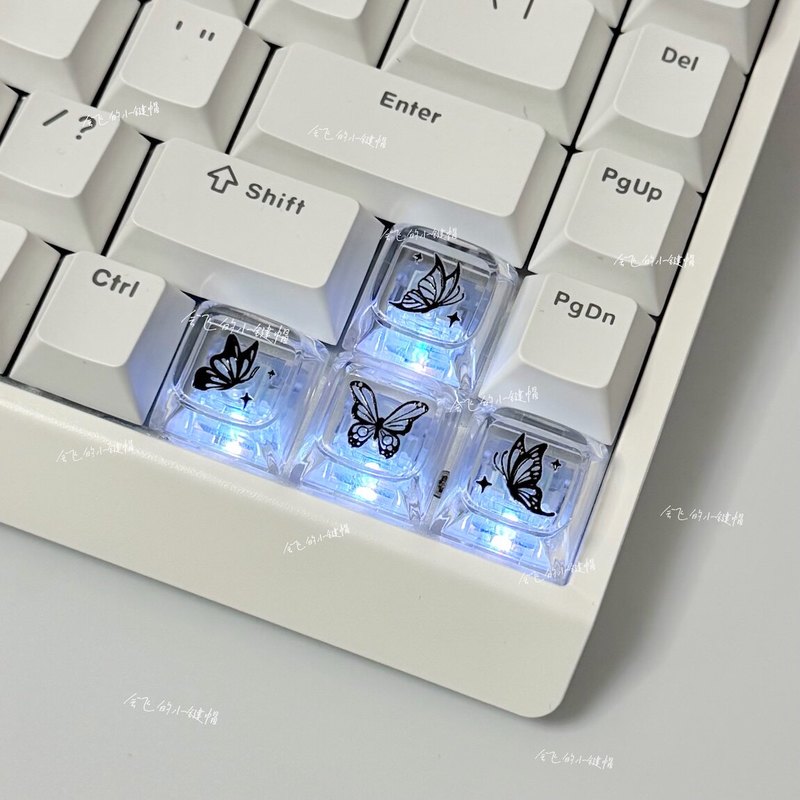 Keycap Bertema Kupu-Kupu Trans - Keyboard Gaming Transparent ulasan dan harga