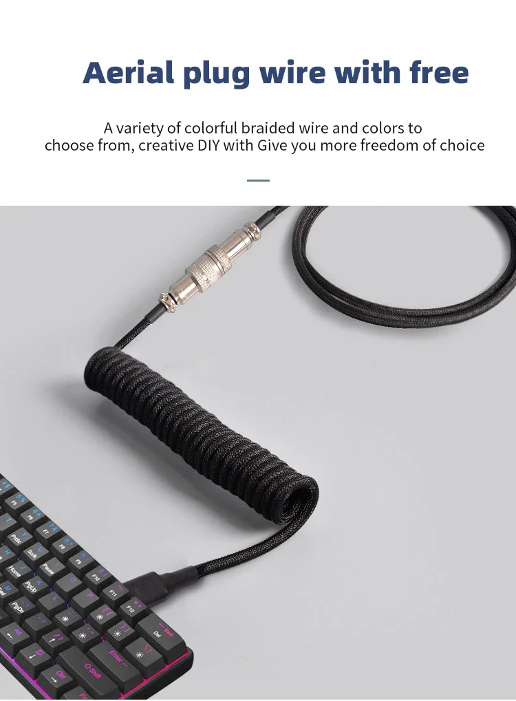 Port USB Tipe-C, Kabel Coiling - Gaming Keyboard Extension ulasan dan harga