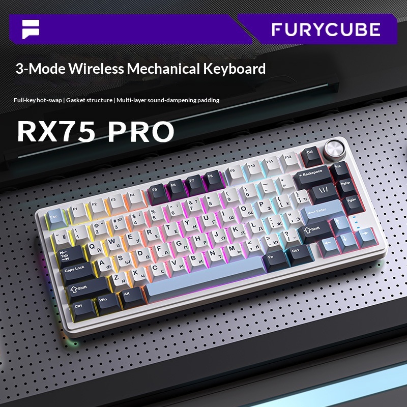 Furycube Rx75 Pro Tri Mode Key - Gaming Keyboard Not Typing ulasan dan harga