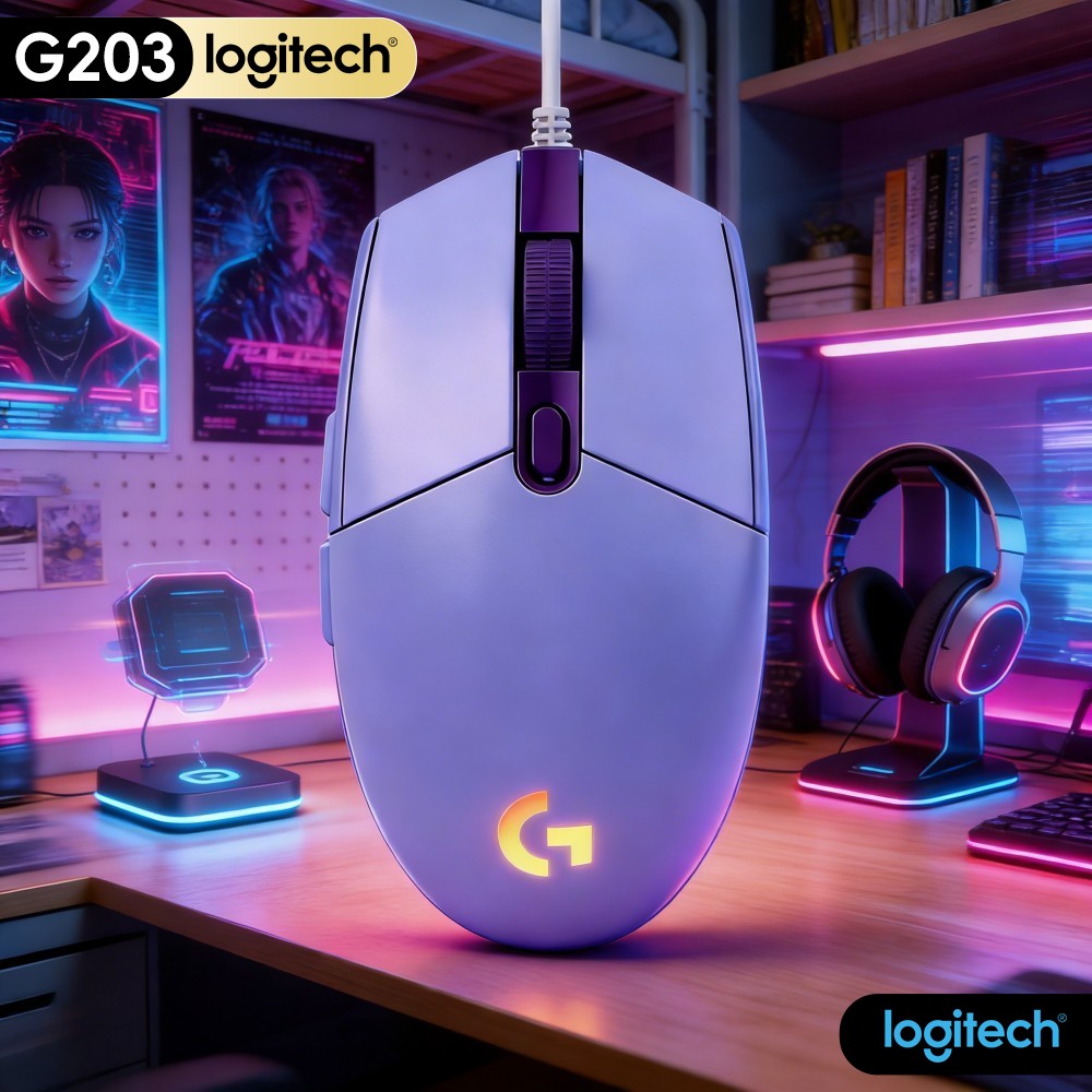 Logitech G203 Mouse Gaming Ber - Logitech Mouse G203 ulasan dan harga